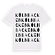 White t-shirt med Kölnbacken ordlek t-shirt