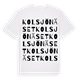 White t-shirt med Kolsjönäset ordlek t-shirt