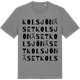 Mid Heather Gray t-shirt med Kolsjönäset ordlek t-shirt