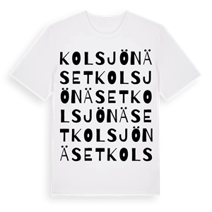 Kolsjönäset ordlek t-shirt – ekologisk bomull t-shirt från PinShirt