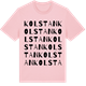 Pink Cotton t-shirt med Kolstan ordlek t-shirt