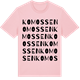 Pink Cotton t-shirt med Komossen ordlek t-shirt