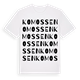 White t-shirt med Komossen ordlek t-shirt