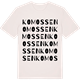 Vintage White t-shirt med Komossen ordlek t-shirt