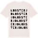 Vintage White t-shirt med Konsterud ordlek t-shirt