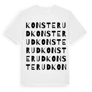 Konsterud ordlek t-shirt – ekologisk bomull t-shirt från PinShirt