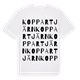 White t-shirt med Koppartjärn ordlek t-shirt