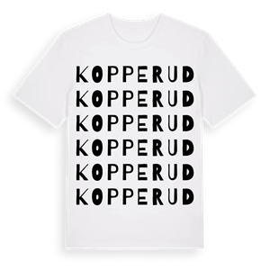 Kopperud ordlek t-shirt – ekologisk bomull t-shirt från PinShirt