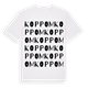 White t-shirt med Koppom ordlek t-shirt