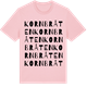 Pink Cotton t-shirt med Kornbråten ordlek t-shirt