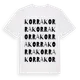 White t-shirt med Korra ordlek t-shirt