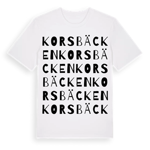 Korsbäcken ordlek t-shirt – ekologisk bomull t-shirt från PinShirt