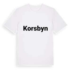 Korsbyn fetstil t-shirt – ekologisk bomull t-shirt från PinShirt