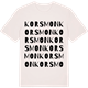 Vintage White t-shirt med Korsmon ordlek t-shirt