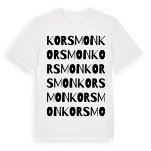 Korsmon ordlek t-shirt – ekologisk bomull t-shirt från Pinshirt