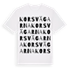White t-shirt med Korsvägarna ordlek t-shirt