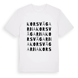 Korsvägarna ordlek t-shirt – ekologisk bomull t-shirt från PinShirt