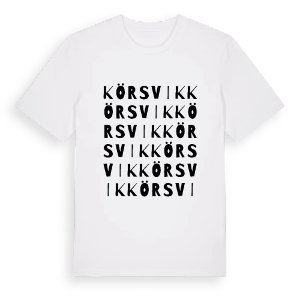 Körsvik ordlek t-shirt – ekologisk bomull t-shirt från PinShirt