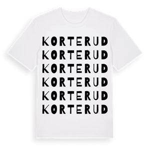 Korterud ordlek t-shirt – ekologisk bomull t-shirt från PinShirt