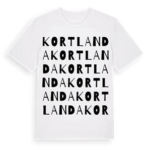 Kortlanda ordlek t-shirt – ekologisk bomull t-shirt från PinShirt