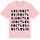 Pink Cotton t-shirt med Kosundet ordlek t-shirt