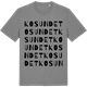 Mid Heather Gray t-shirt med Kosundet ordlek t-shirt