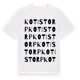 White t-shirt med Kotistorp ordlek t-shirt