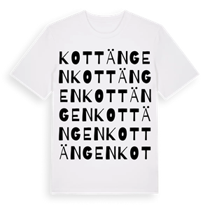 Kottängen ordlek t-shirt – ekologisk bomull t-shirt från PinShirt