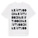 White t-shirt med Kräftudden ordlek t-shirt