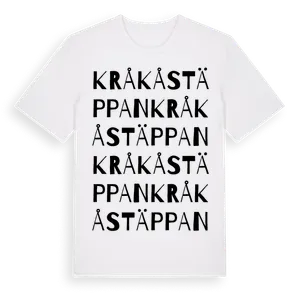 Kråkåstäppan ordlek t-shirt – ekologisk bomull t-shirt från Pinshirt