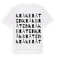 White t-shirt med Kråkbråten ordlek t-shirt