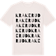 Vintage White t-shirt med Krakerud ordlek t-shirt