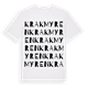 White t-shirt med Krakmyren ordlek t-shirt