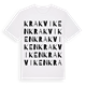 White t-shirt med Krakviken ordlek t-shirt