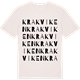 Vintage White t-shirt med Krakviken ordlek t-shirt