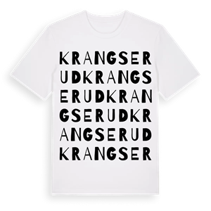 Krangserud ordlek t-shirt – ekologisk bomull t-shirt från PinShirt