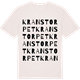 Vintage White t-shirt med Kranstorpet ordlek t-shirt