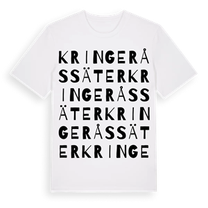 Kringeråssäter ordlek t-shirt – ekologisk bomull t-shirt från PinShirt