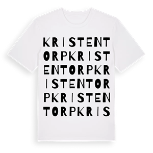 Kristentorp ordlek t-shirt – ekologisk bomull t-shirt från PinShirt