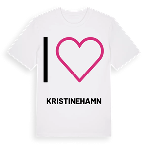 Jag älskar Kristinehamn t-shirt stort tryck – ekologisk bomull t-shirt från PinShirt