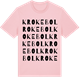 Pink Cotton t-shirt med Krokebol ordlek t-shirt