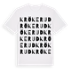 White t-shirt med Krökerud ordlek t-shirt