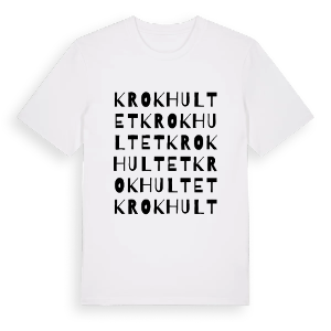 Krokhultet ordlek t-shirt – ekologisk bomull t-shirt från PinShirt