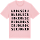 Pink Cotton t-shirt med Krokserud ordlek t-shirt