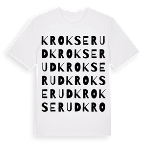 Krokserud ordlek t-shirt – ekologisk bomull t-shirt från Pinshirt