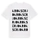 White t-shirt med Krokserud ordlek t-shirt