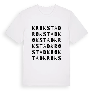 Krokstad ordlek t-shirt – ekologisk bomull t-shirt från PinShirt