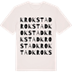Vintage White t-shirt med Krokstad ordlek t-shirt