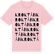Pink Cotton t-shirt med Kroktån ordlek t-shirt