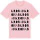 Pink Cotton t-shirt med Kronan ordlek t-shirt